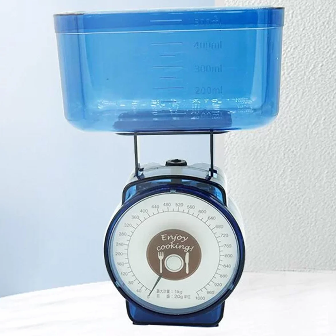 Mini Bilancia da Cucina Meccanica da 1 kg di capacità, Bilancia per la Cottura degli Alimenti per Uso Domestico, misurazione di precisione, quadrante di Facile Lettura, Design Manuale