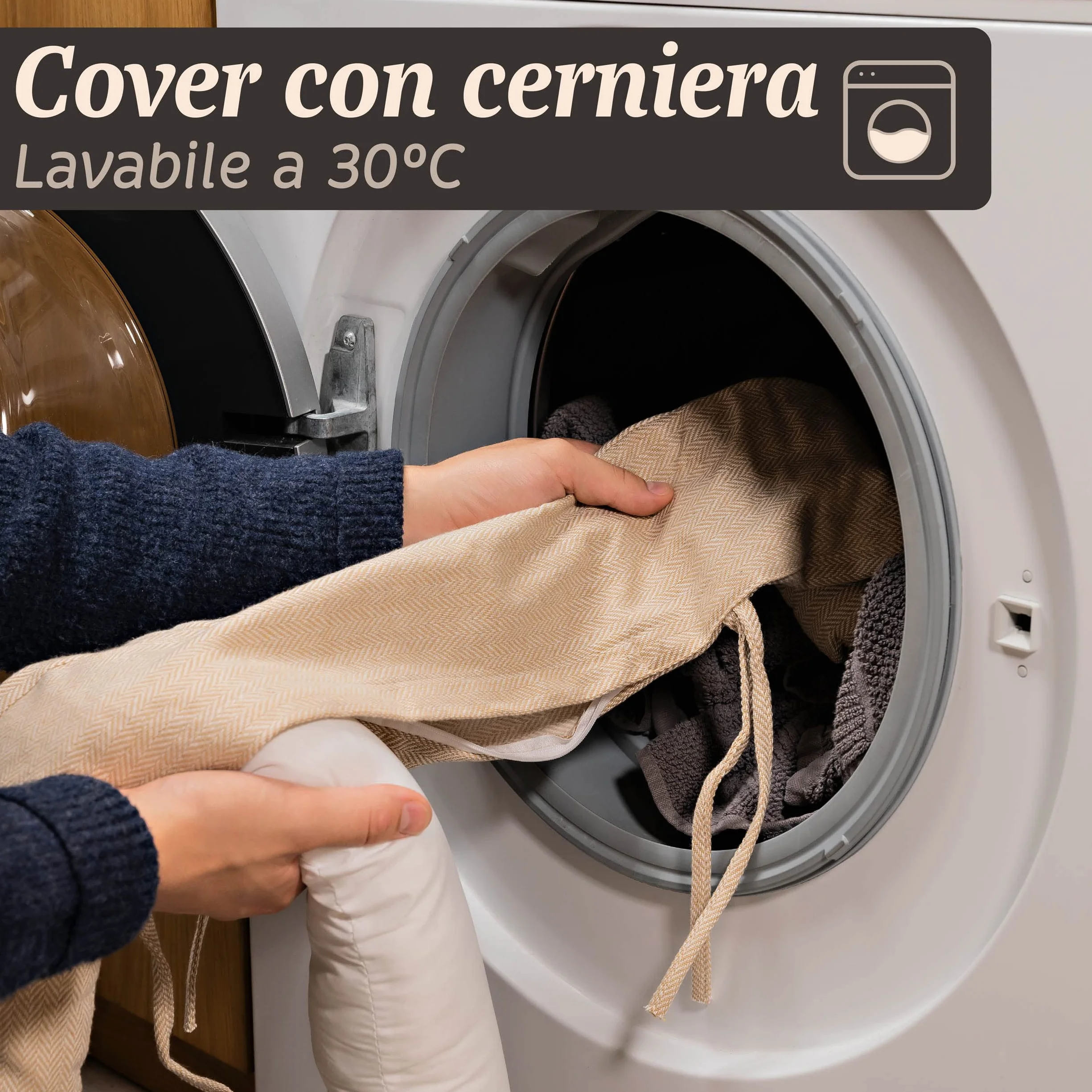 Praknu Paraspifferi Isolante per Porte e Finestre 90 cm - Lavabile - Risparmio Energetico - Extra Pesante - Beige