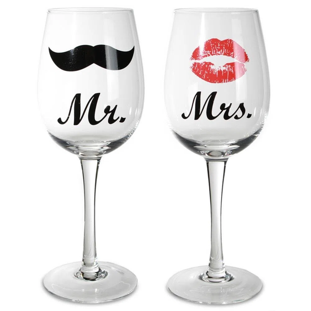 Bicchieri da Vino Mr e Mrs
