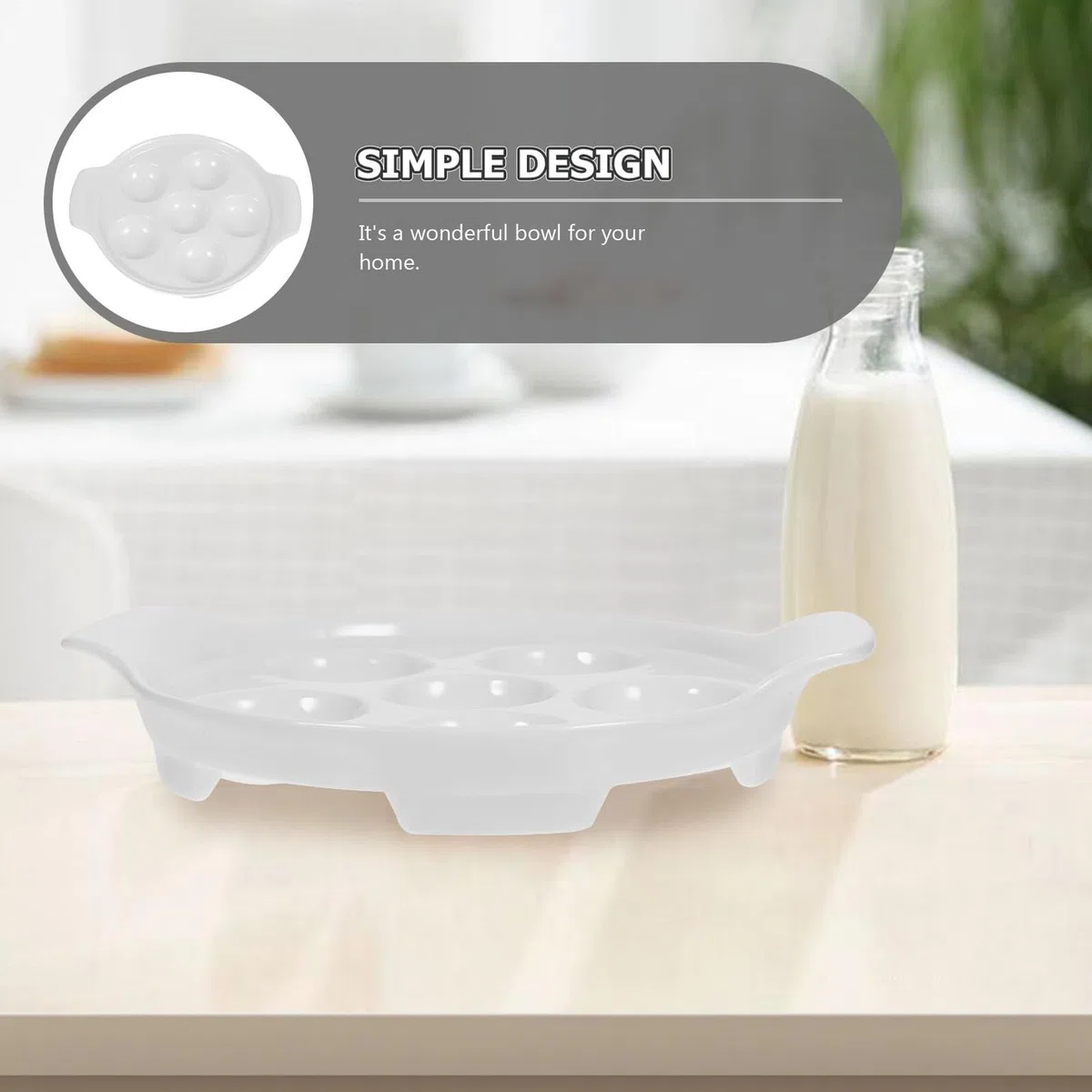 Homoyoyo 4 pezzi Piatti Ceramica per Lumache Teglia da Forno Multi-slot Resistente Alte Temperature per Escargot e Frutti di Mare per Famiglie e Ristoranti
