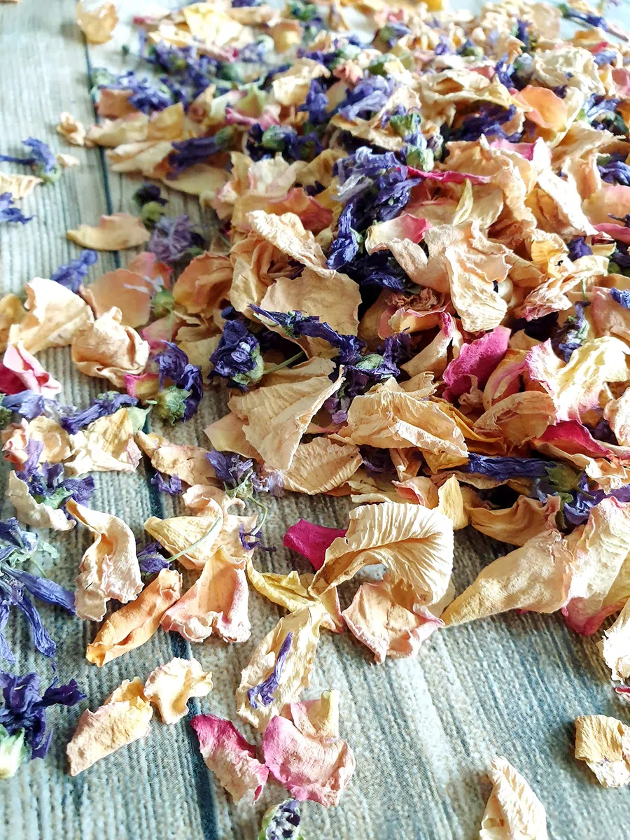 Coriandoli biodegradabili, confezione da 1 litro per 10/12 ospiti, coriandoli nuziali, petali di fiori secchi Petali veri da lanciare