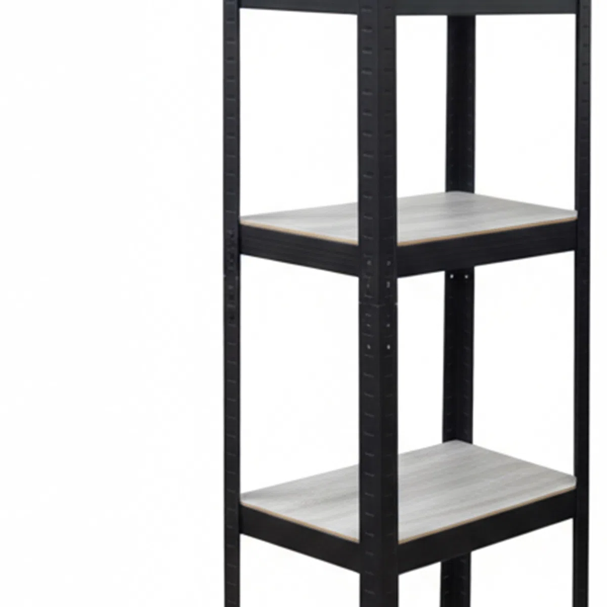 Relaxdays Scaffale, HxBxT: 180 x 40 x 40 cm, 5 Ripiani, 300 kg, per Ufficio, Cantina, Grigio/Nero