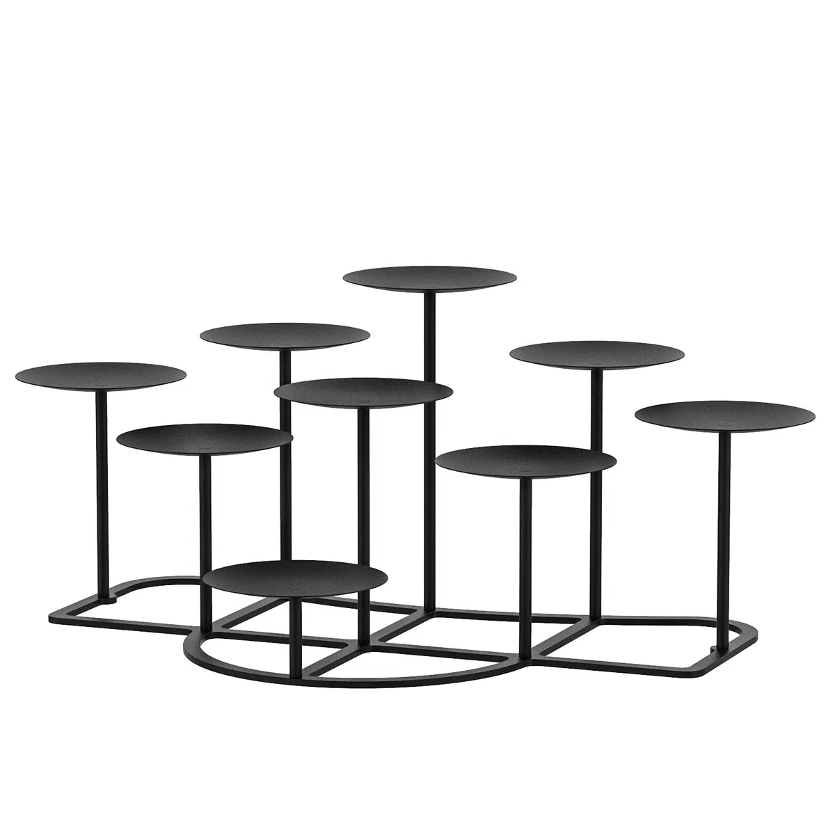 smtyle Candelabri da camino senza fiamma o cera per caminetto fai da te 9 con decorazione in ferro nero su scrivania/pavimento