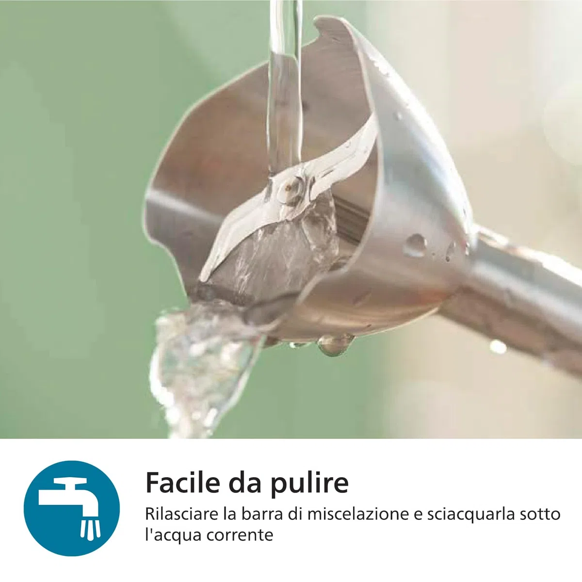 Philips Daily Collection Frullatore a Immersione – Tecnologia ProMix per Mescolatura Rapida, Motore 650W, Protezione Antischizzo, Design Ergonomico, Pulsante di Rilascio Facile, Bianco (HR2534/00)