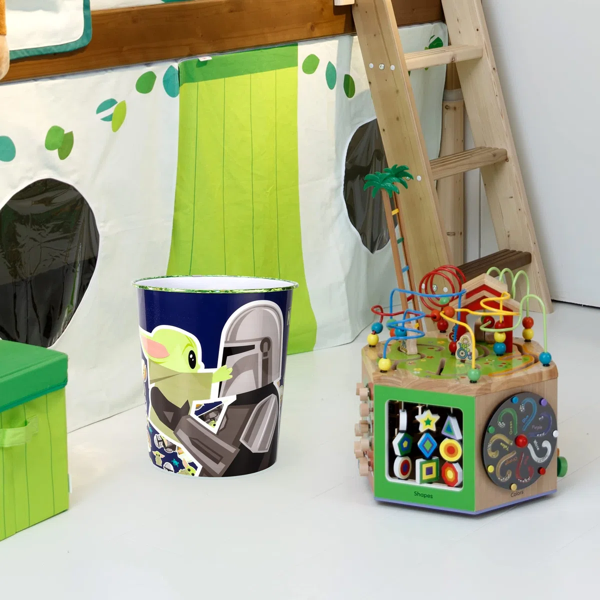 Star Wars Mandalorian - Cestino per rifiuti per bambini, per camera da letto, studio, scrivania, pattumiera