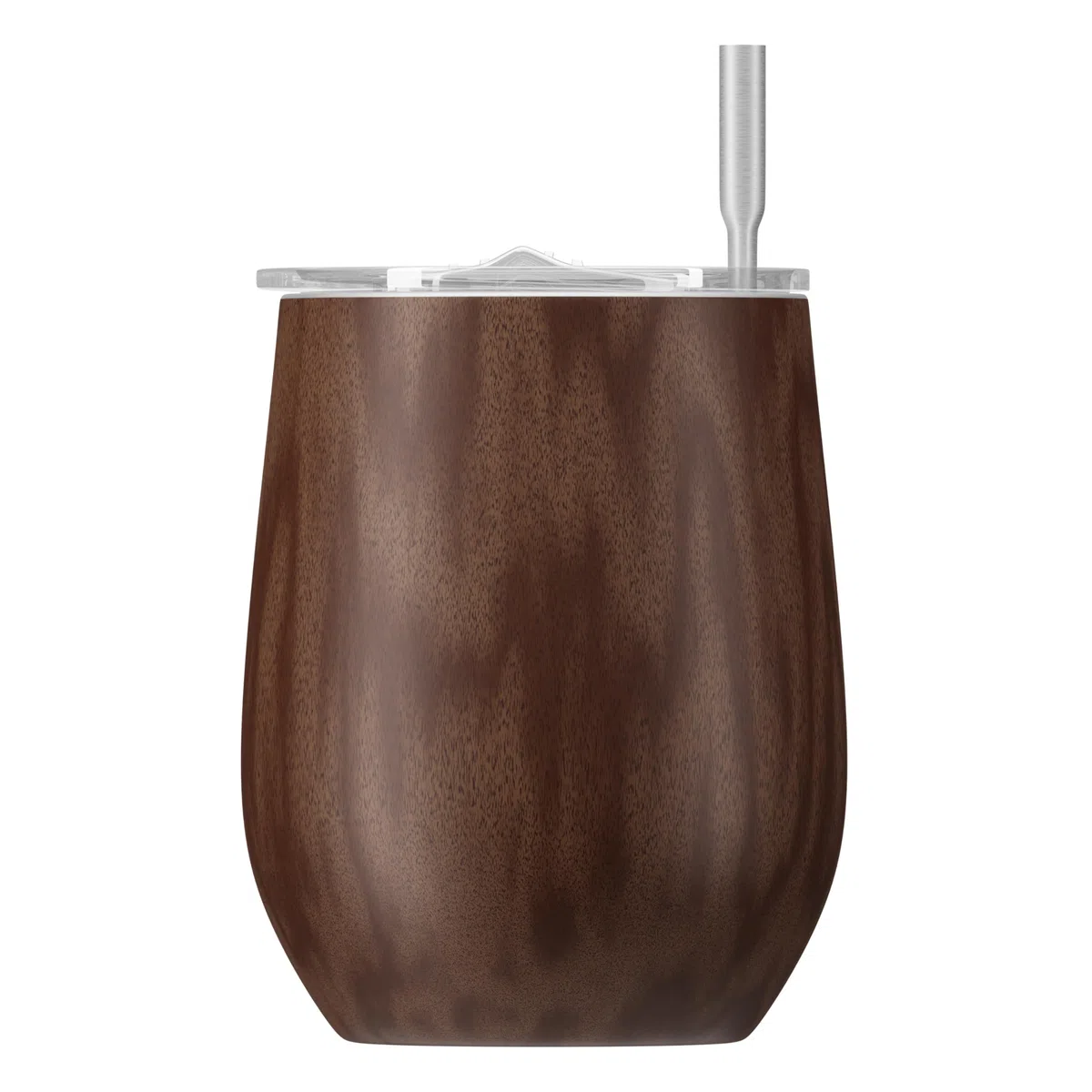 Aquafloow Tazza Yerba Mate a Doppia Parete 350 ml, Mate Argentino + 2 Pezzi Cannucce in Acciaio | Coperchio senza BPA, Set da Tè in Acciaio Inox per Yerba, Mate – Marrone