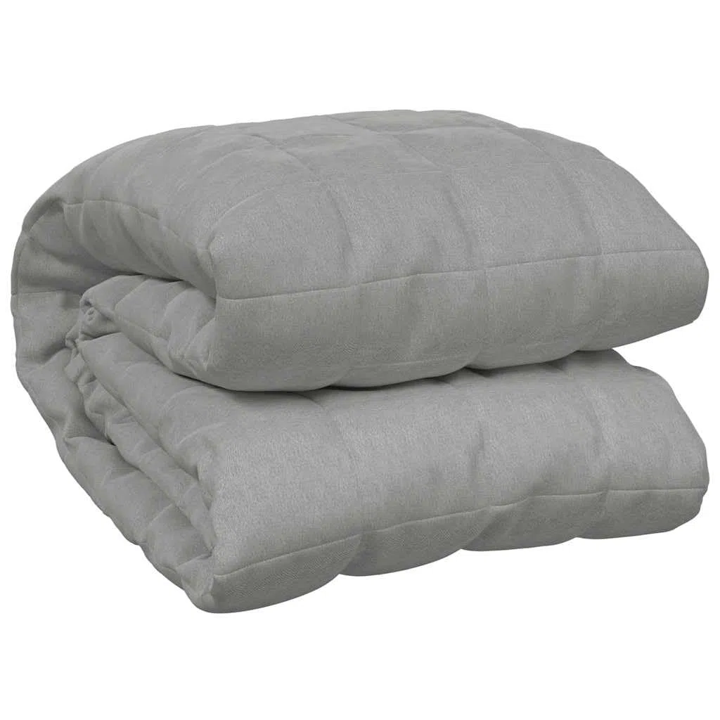 vidaXL Coperta Ponderata Grigia 200x200 cm 9 kg Tessuto