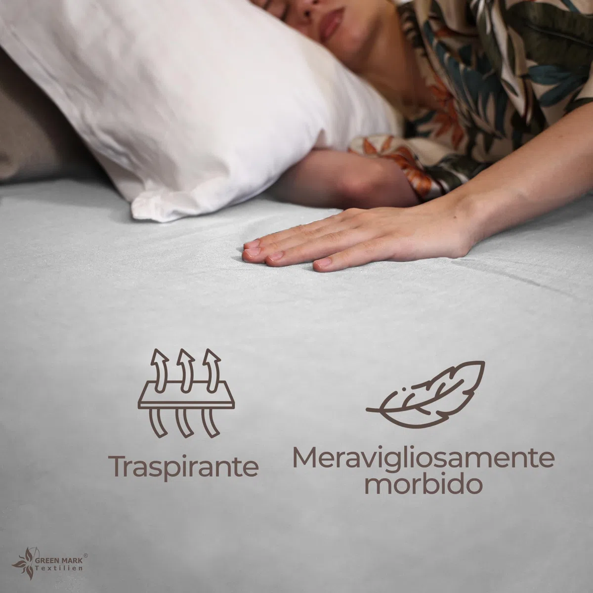 GREEN MARK Textilien lenzuolo piano 100% cotone – Lenzuolo classico senza elastico, morbido sulla pelle, facile da mantenere, lavabile ad alta temperatura - Grigio Argento - 150 x 250 cm