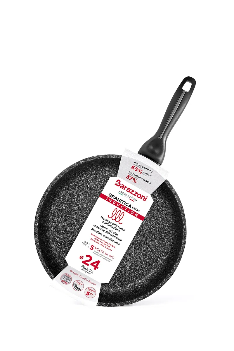 Barazzoni Wok Granitica Extra Induction Diametro 28 Made in Italy Pfoa e Nickel Free