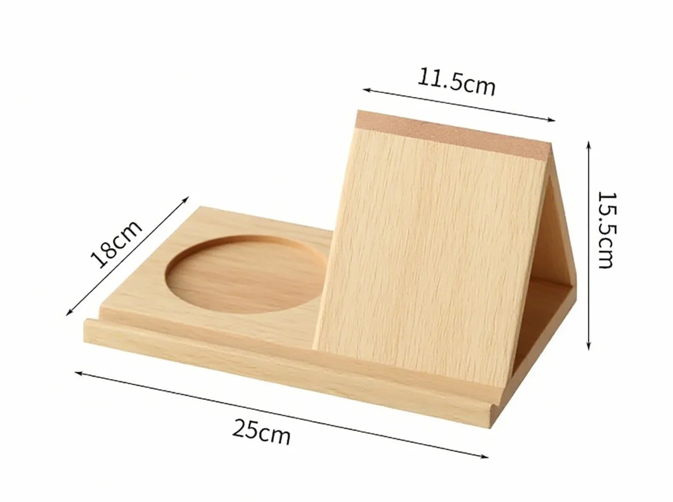 Leggio in legno, leggio triangolare per libri, tablet ed e-reader, lettura, porta libri per scrivania, comodino e libreria, regali per amanti della lettura