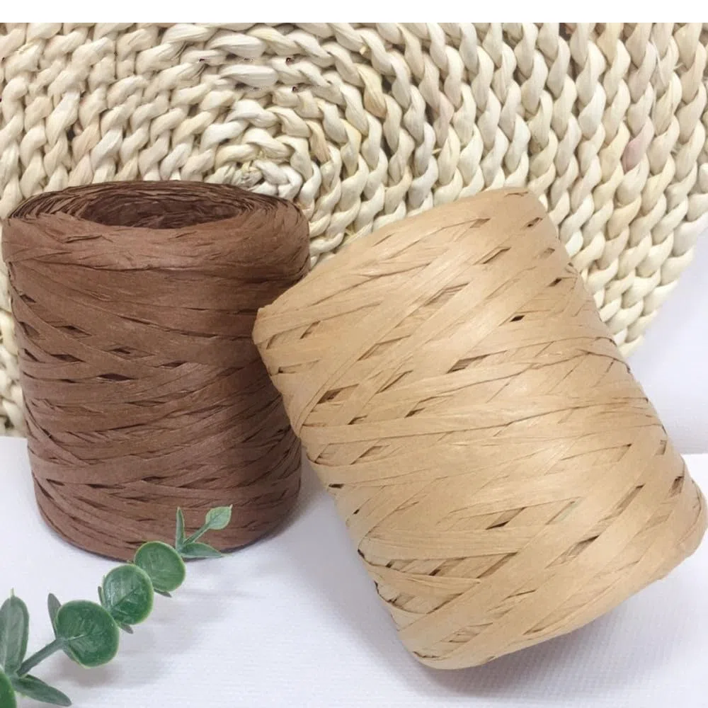 3 Rotoli di Nastro Rafia, Filo di Carta per Confezione Regalo, Spago per Fai Da Te (110 m/Volume)