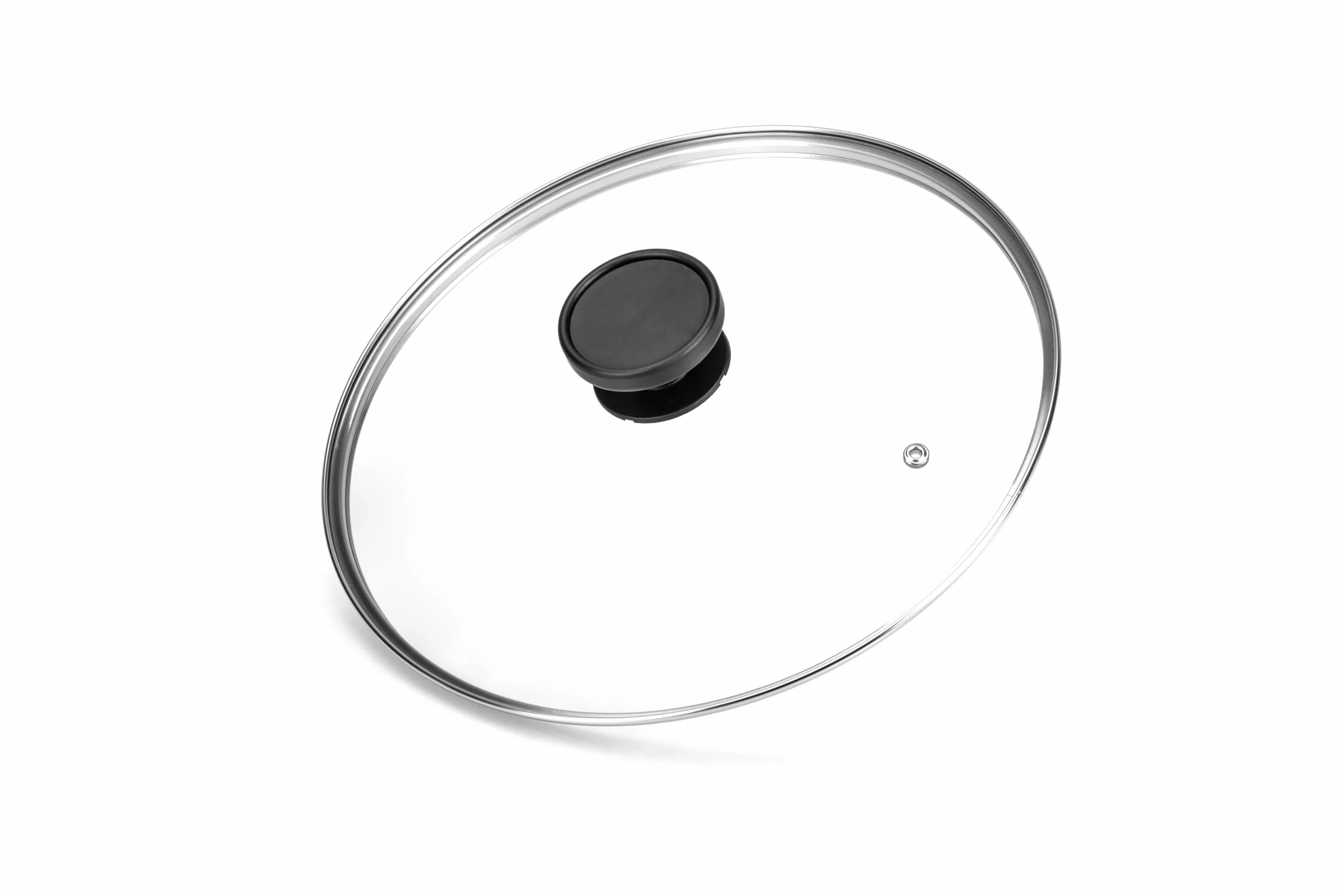 ALLUFLON Coperchio Vetro Bordo Inox 32 cm