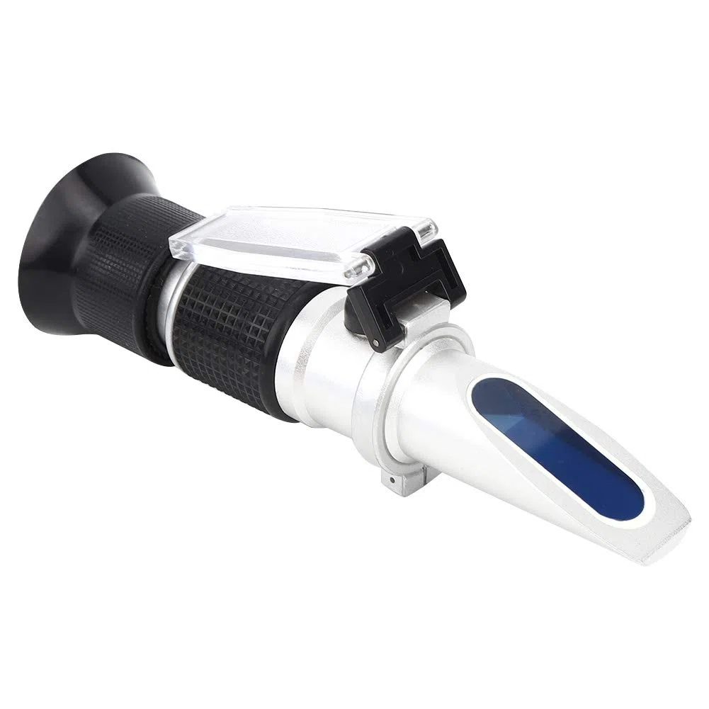 Refrattometro Brix, Alluminio 0-90% Refrattarometri Laboratorio di Metri Brix per Compensazione Automatica della Temperatura