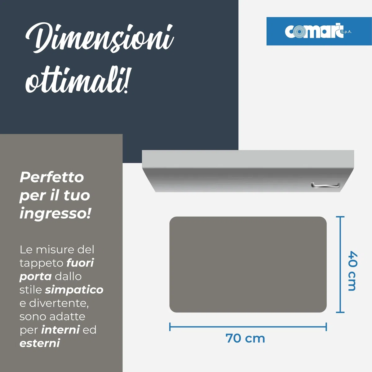 Comart - Zerbino Gag in Cocco - 40x70 cm - Tappetino Simpatico con Scritte Divertenti - per Ingresso Esterno e Interno - Fondo Antiscivolo - Pulizia Facile - Arredo e Regali Casa - Hai il Vino