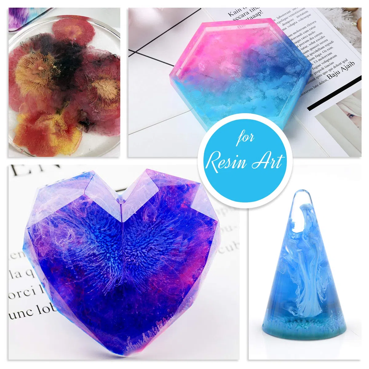 Alcohol Ink Set - 12 Colori x 10ml Inchiostro Alcool per Pittura, Arte in Resina, Fabbricazione Capsule Petri di Resina - Colorante Alcool Concentrato per Bicchiere, Yupo, Mestieri