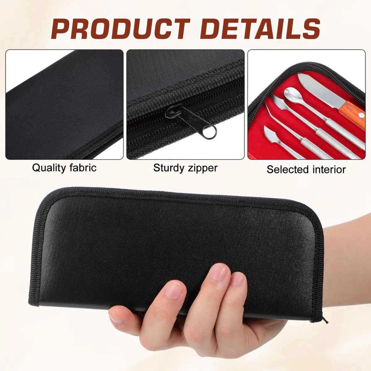 SUPVOX Accessori per Modellare Gli Utensili per scolpire Una spatola di Cera in Acciaio Inossidabile (Borsa Nera)
