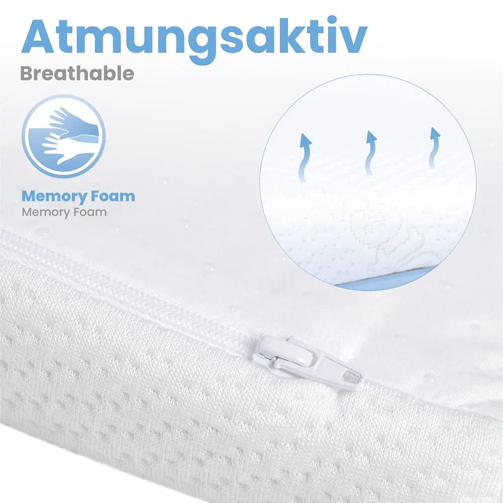 Dailydream Topper lettino per bambini 120x60 cm memory foam, altezza 5 cm, «Edition Kids Standard, Model M », Topper per materasso, divano letto o letto da campeggio, Coprimaterasso confortevole