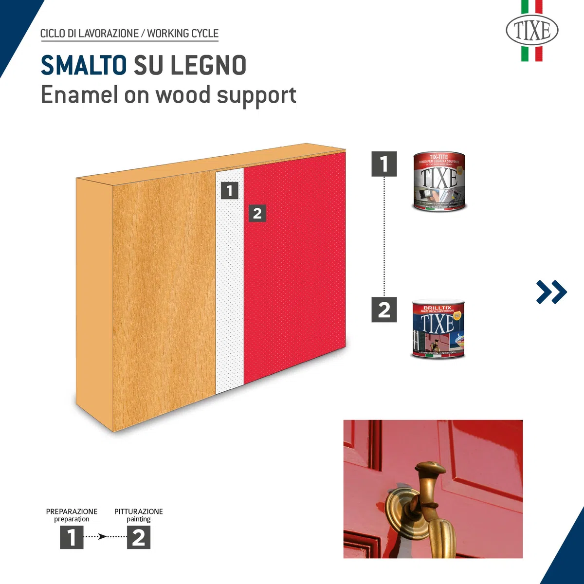 TIXE Smalto a Solvente Brilltix | Vernice a Solvente con Finitura Lucida e Brillante, Uniforme e Compatta, Alta Resistenza | 500 ml | Nero Lucido | Made in Italy (104.513)