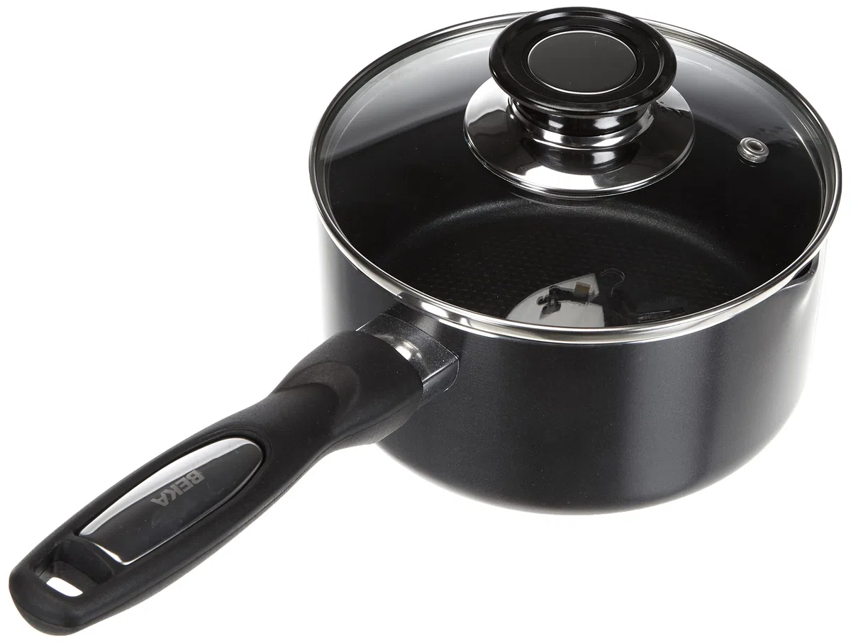 Beka 13076174, Pentolino con coperchio 16 cm, Pro Induc in alluminio, interno rivestito, adatta a tutti i fornelli, induzione incluso