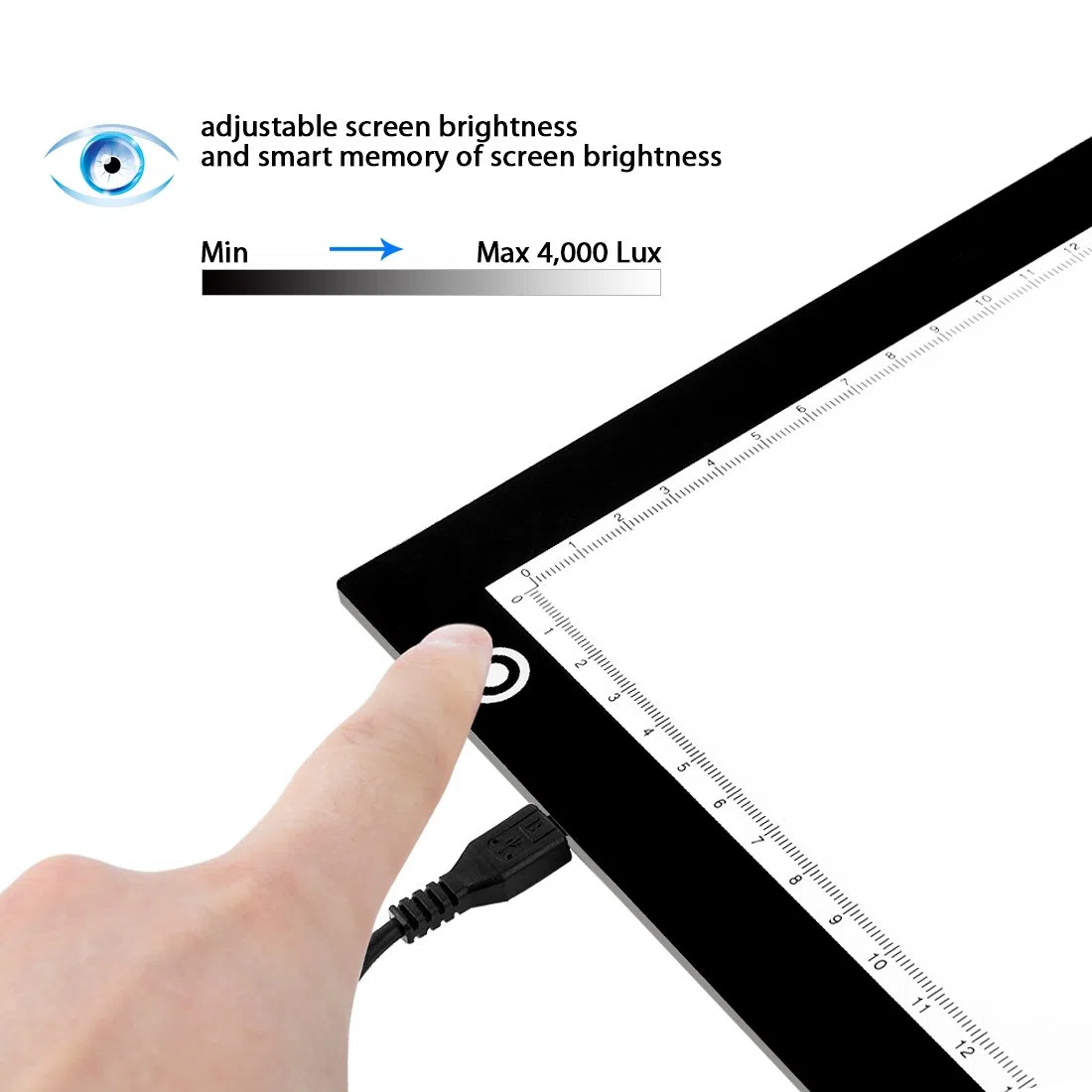 LITENERGY Scatola luminosa di tracciamento A4 9x12 Pollici in Lega Ultra Sottile Solo 5mm USB Power Light Table per artisti, disegni, schizzi, animazione