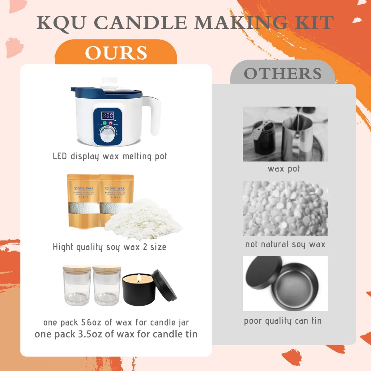 Kit Completo per Fare Candele con Pentola Digitale per Sciogliere la Cera, Set Creazione cCandele Profumate per Adulti, Come Fare le Candele in Casa