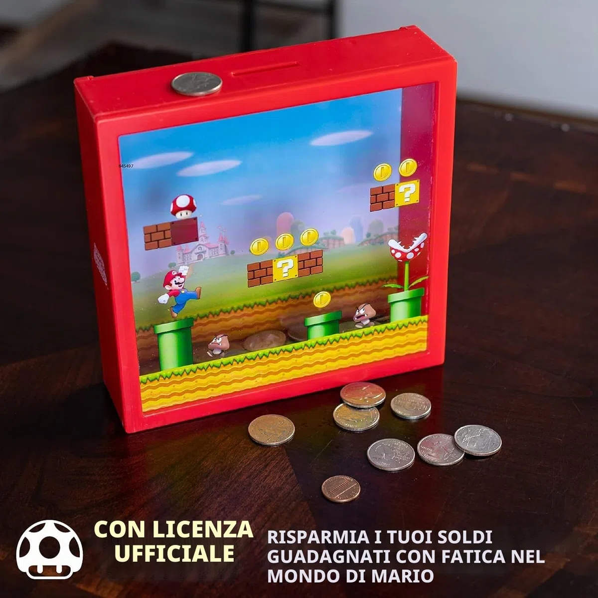 Salvadanaio Super Mario Salvadanaio Nintendo, Regalo per Fan, 18cm