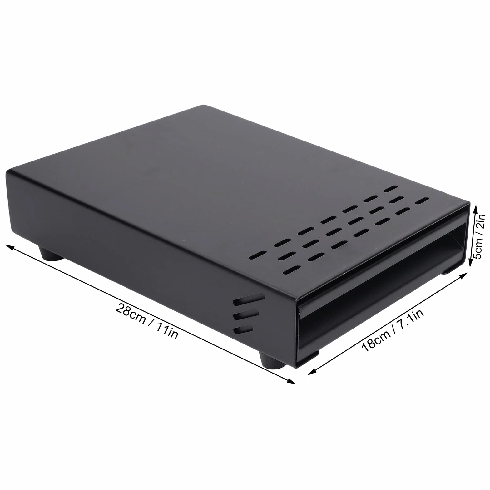 Cassetto per Busta per caffè in Acciaio Inossidabile, Contenitore per Polvere per Residui di caffè Addensato, Busta Stile Resistente Antiurto per Casa, Ufficio, Bar con Piedini (BLACK)