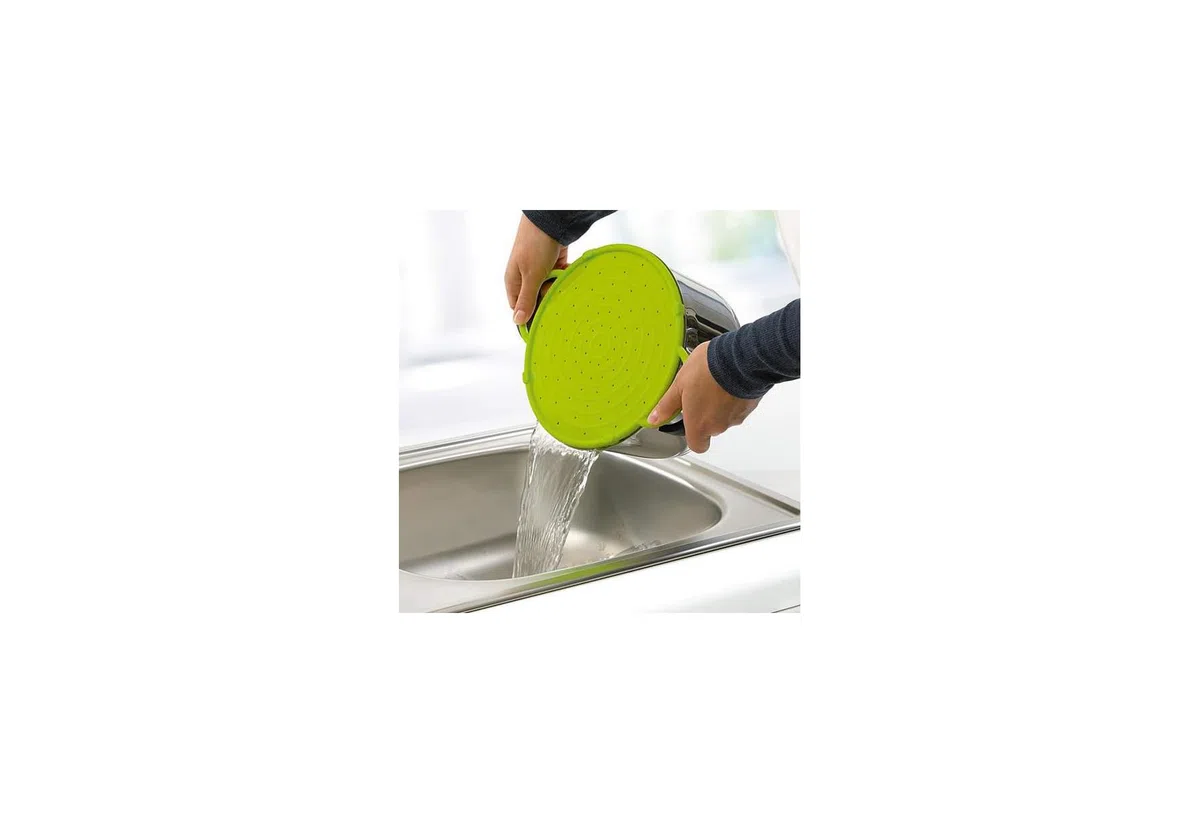 Emsa 514561 - Coperchio Smart Kitchen in silicone e acciaio inossidabile, 5 funzioni in 1, 31 cm, colore: antracite