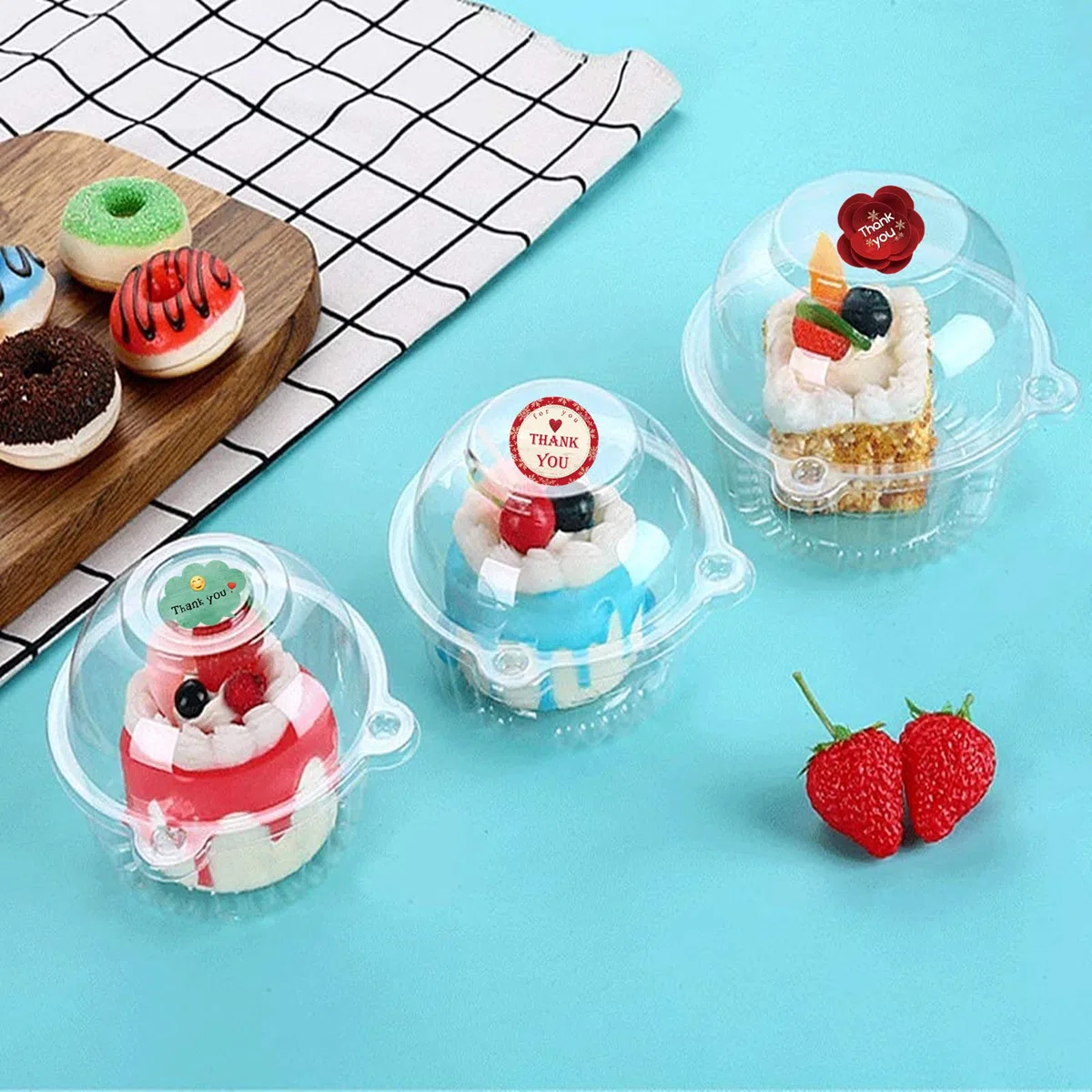 50Pz Scatola per Cupcake,Scatole per Torta ,Confezionare dei Mini Tortini Monoporzione,Usate per Torte, Insalate,Adatte per Feste, Matrimoni, Negozi di Dolci