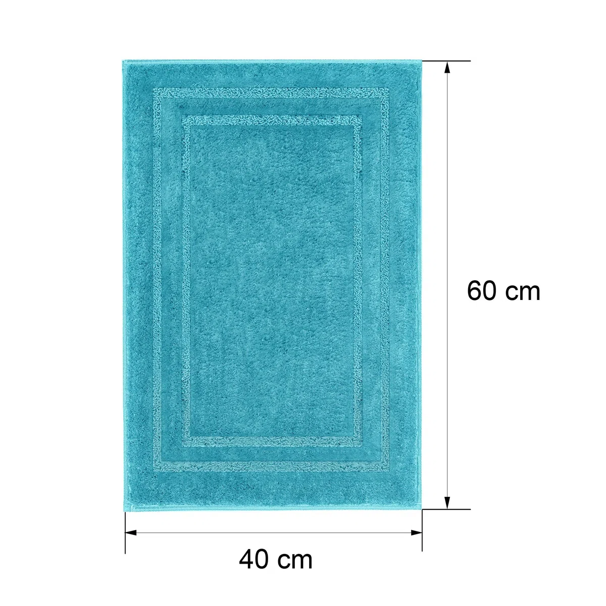 Decomira Tappeto Bagno Antiscivolo | Tappetino bagno super assorbente, lavabile in lavatrice | Per il bagno, la doccia, la vasca da bagno o come tappetino WC | Turchese - 40x60 cm
