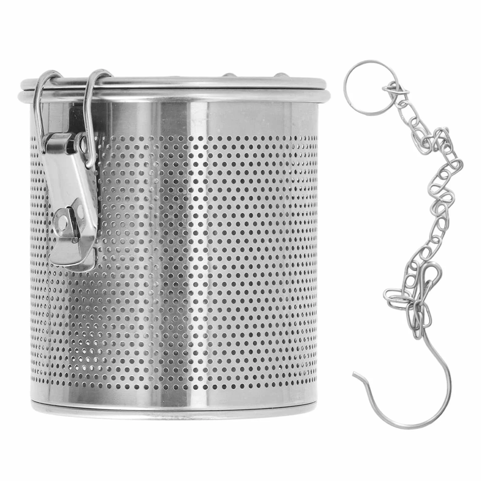 Infusore tè Rete, Infusore Cucina Acciaio Inossidabile, Colino Condimenti Spezie, con Gancio Catena per Condimenti tè Foglie Sfuse, Spezie, Preparazione del Cibo in Cucina(0,7L)