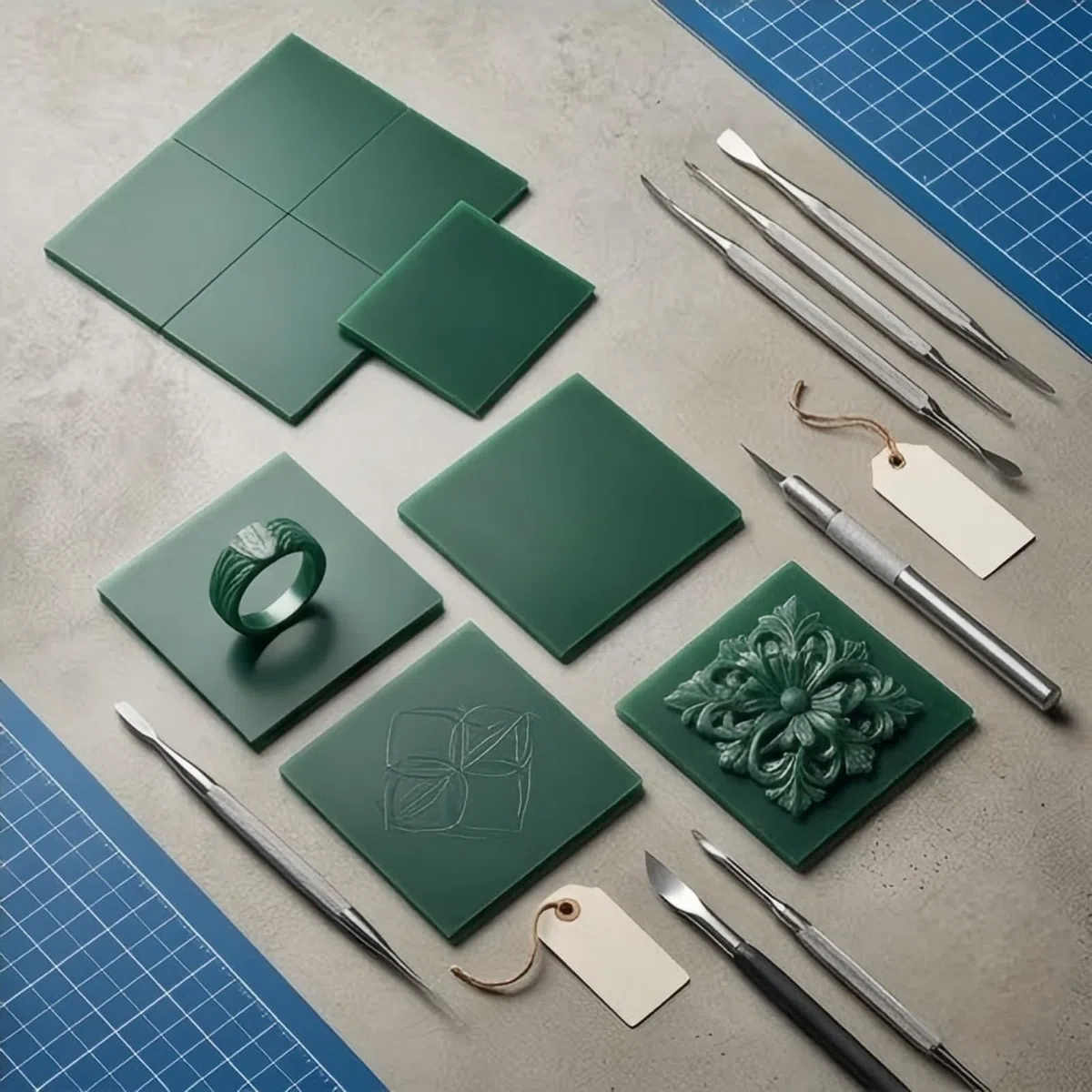 5 Fette Da 2 Mm Cera per Scultura per Gioielli, Accessori per Scultura per Modellazione Di Gioielli, Cera per Intaglio a Fette per Gioielli, Gioielli Cera Modellazione, Jewelry Wax