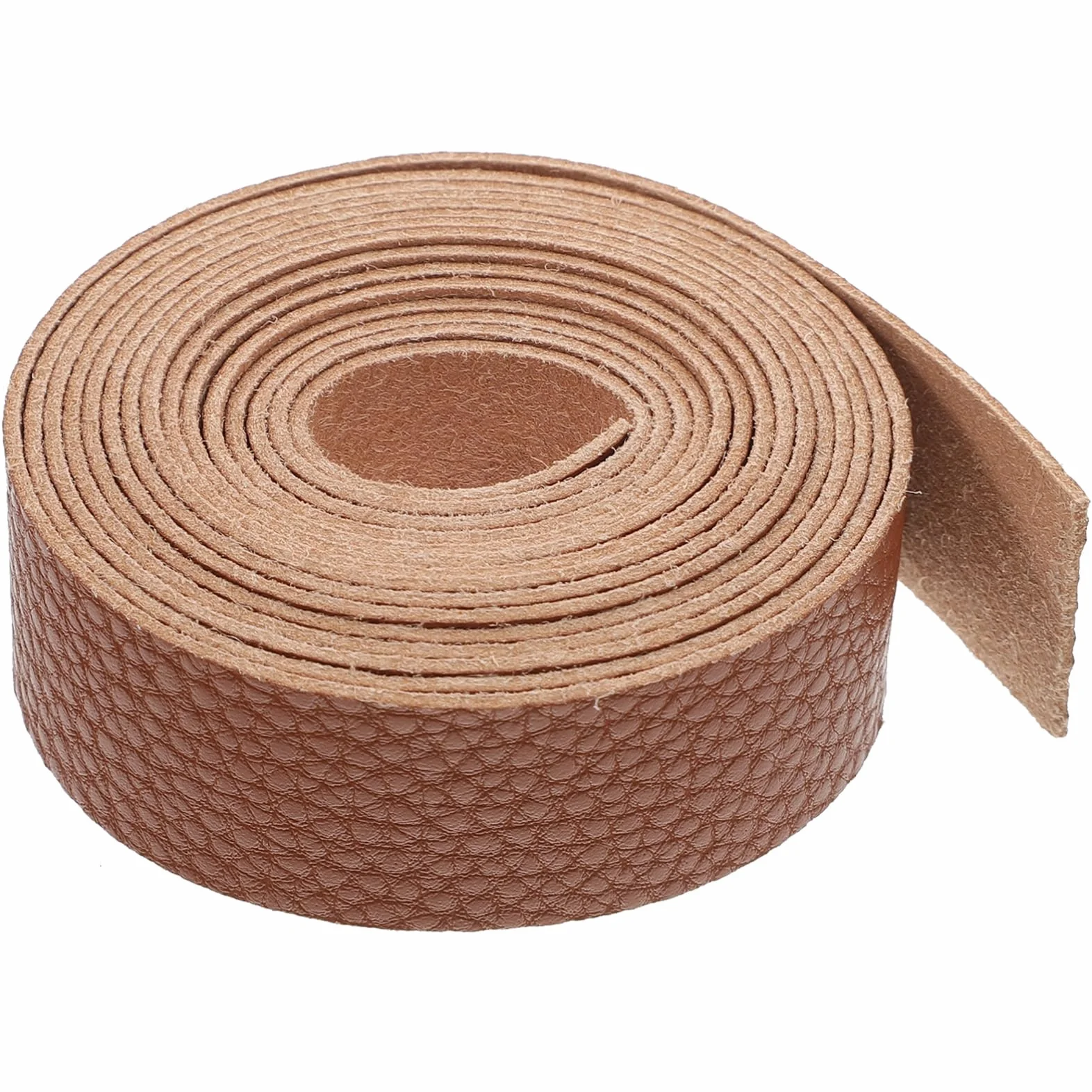Pelle Pu Marrone Trama Litchi Striscia per Bricolage Tagliabile