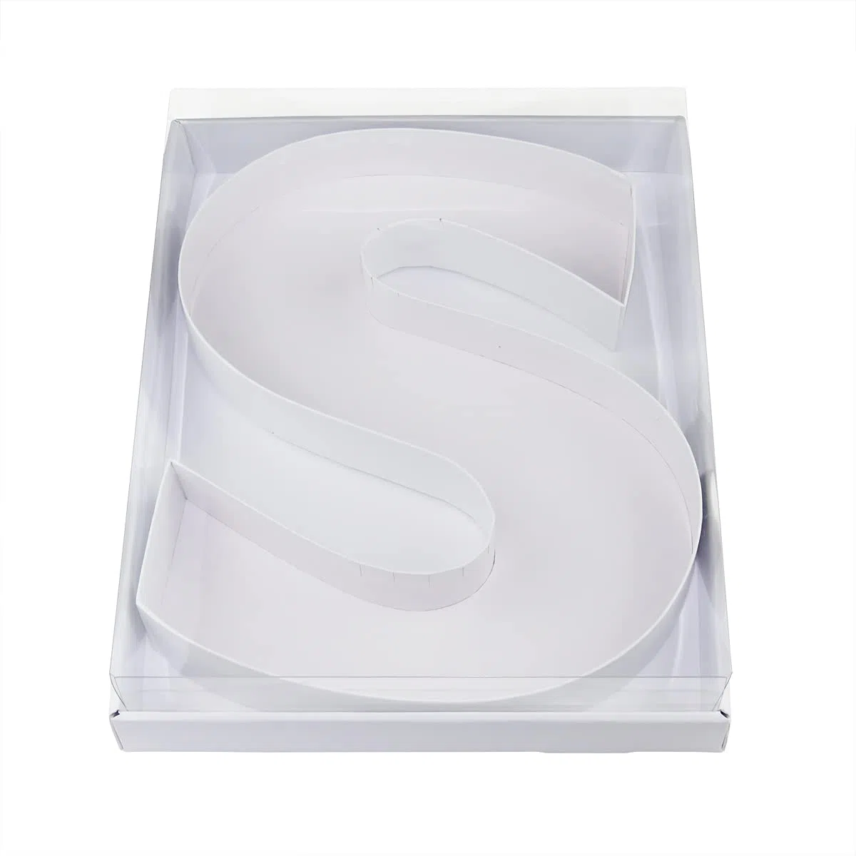 WENPACK Scatola di cartone riempibile a forma di lettere e numeri, 30,5 cm, con coperchio trasparente, per dolci e salumi al pascolo (S)