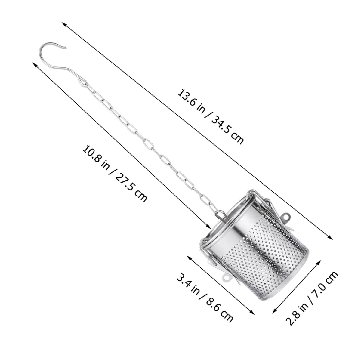 Yardwe Infusori a Sfere per tè in Acciaio Inossidabile Fine FESH Stagion Infuser Piancure per Cucina Domestica (Medio)