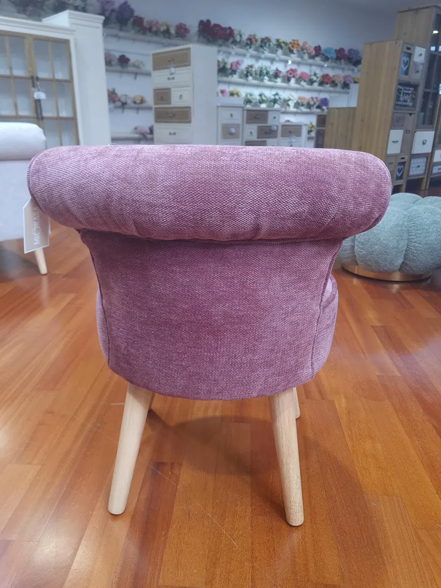 Poltroncina PARIGI VELVET Blu Schienale in Tessuto, Sedia Imbottita per Trucco 45x45x61 cm (TIA 61941)