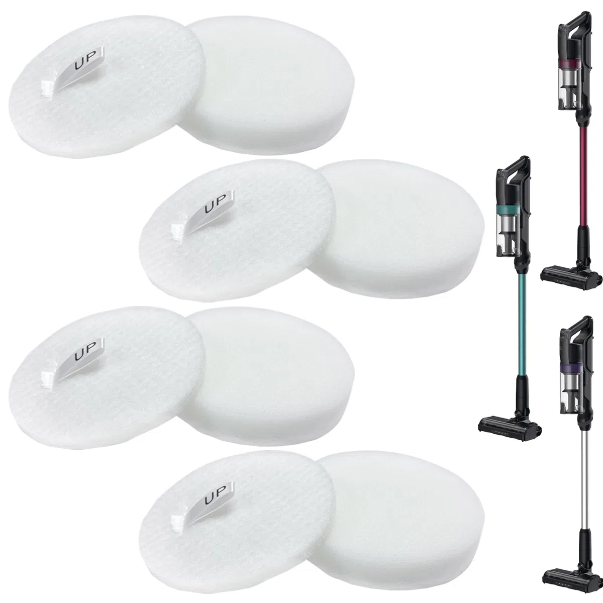 Confezione da 4 filtri pre-motore S143 compatibili con aspirapolvere senza fili Hoover HF1 PLUS: HF1P10P 011, HF1P10H 011, HF1P10PX 011, HF1P10HX 011, HF1P10P 001, HF1P10H 001, HF1PZ10H 011, HF1P10