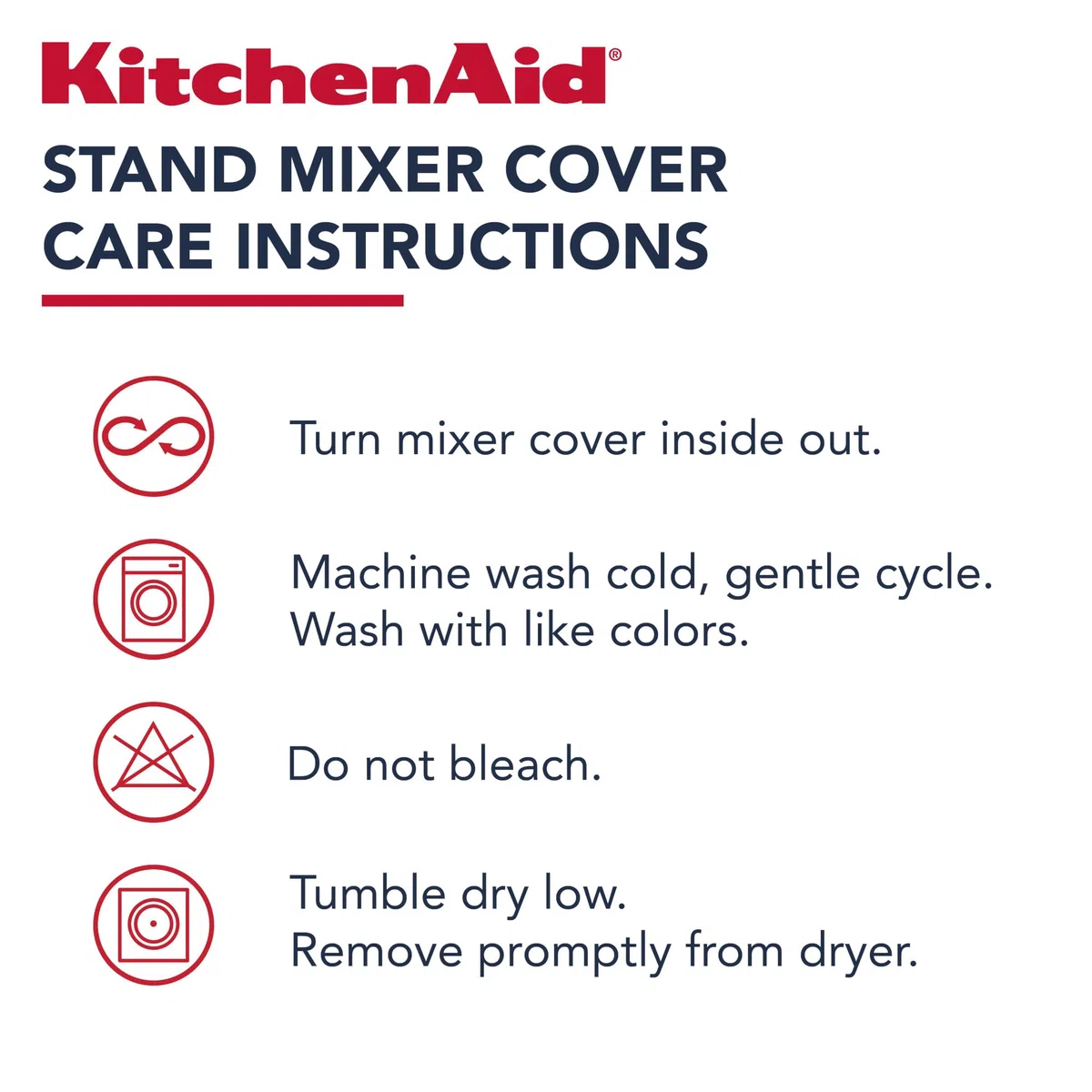 KITCHENAID Fitted Tilt-Head Stand Mixer Cover with Storage Pocket, Quilted 100% Cotton,14.4"x18"x10", White