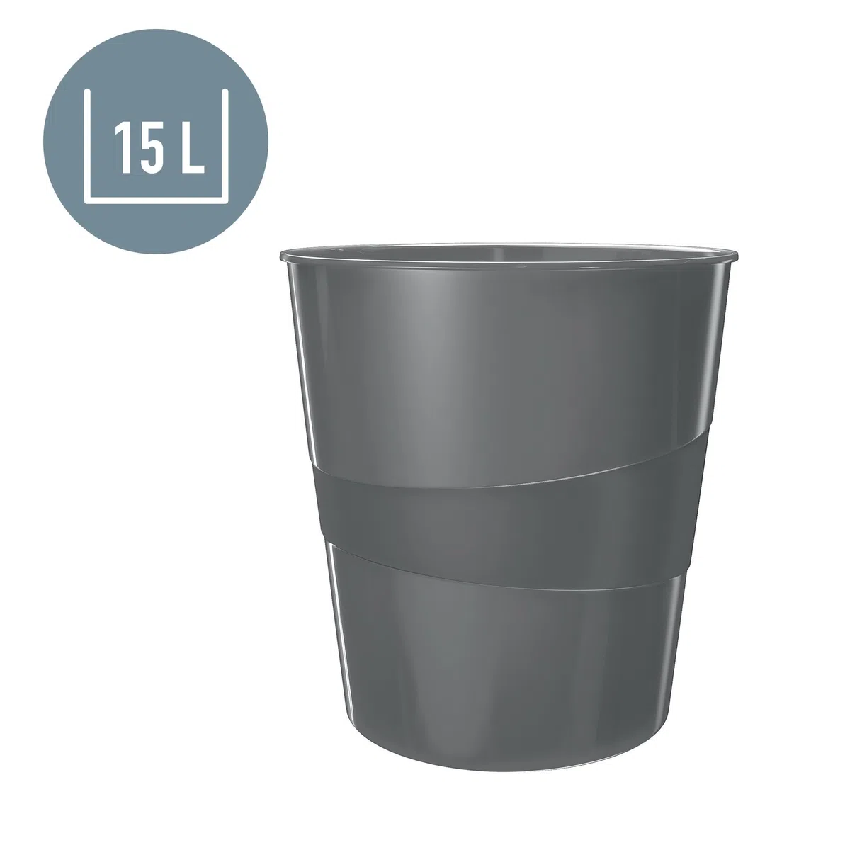 Leitz Cestino gettacarte WOW 15l, Nero, Polistirene, 15 Litri