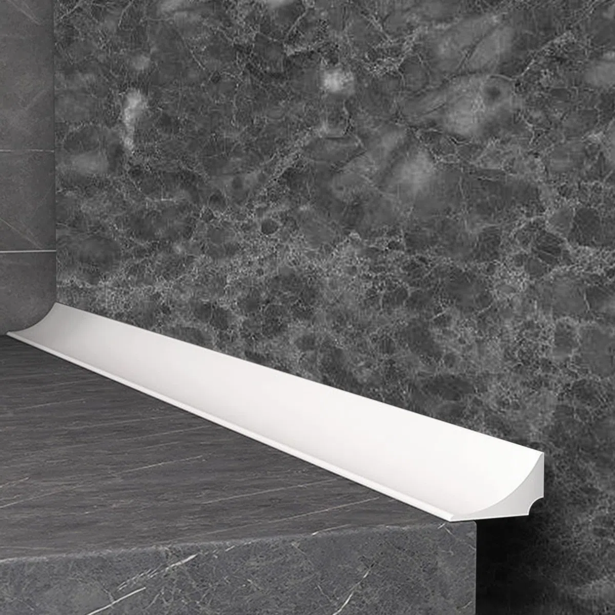 Barriera Doccia Ferma Acqua, 2M Barriera Dell'Acqua, Barriera d Acqua Bianco, Arresto Doccia Autoadesivo, Bagno Acqua Barriera, Bordo Doccia, Silicone Doccia per Barriera Stop Acqua Soglia