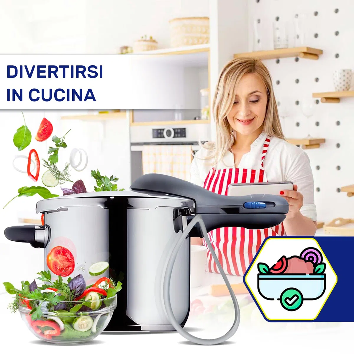 Guarnizione Pentola a Pressione per WMF Ø 22 cm con il Codice Originale 60 6855 9990 6068559990 Garanzia di 10 Anni - Monteral