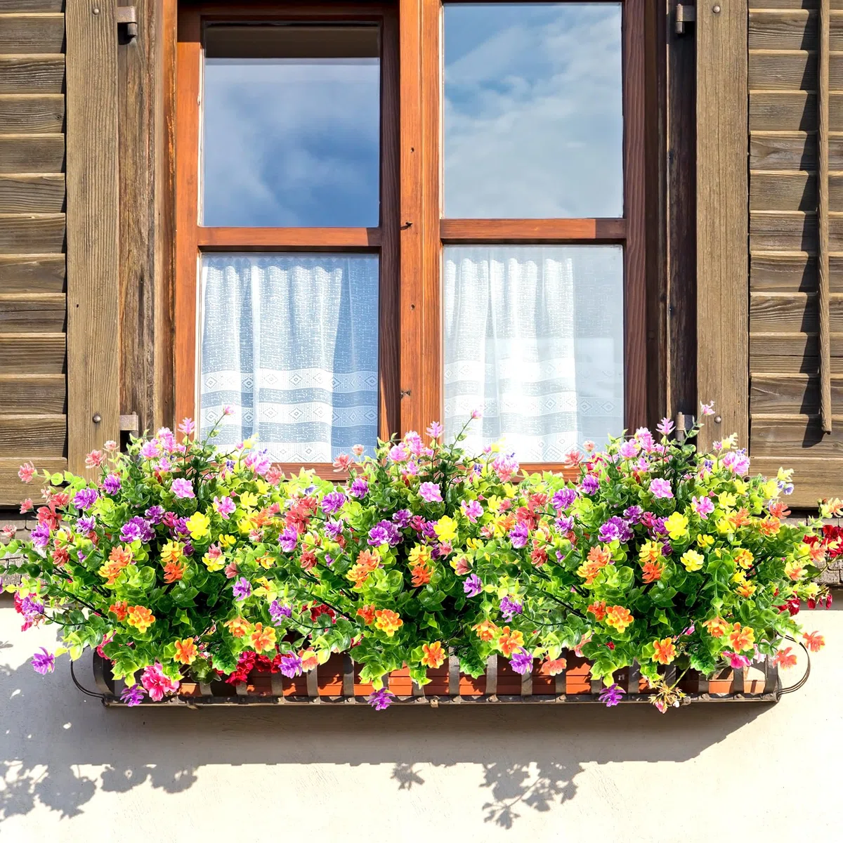 7 Pacchetti di Stili Diversi Fiori di Plastica Fiori Finti per Decorazioni Fiori da Esterno, Fiori Finti da Esterno per Balcone, per La Decorazione Del Giardinaggio di Nozze In Giardino