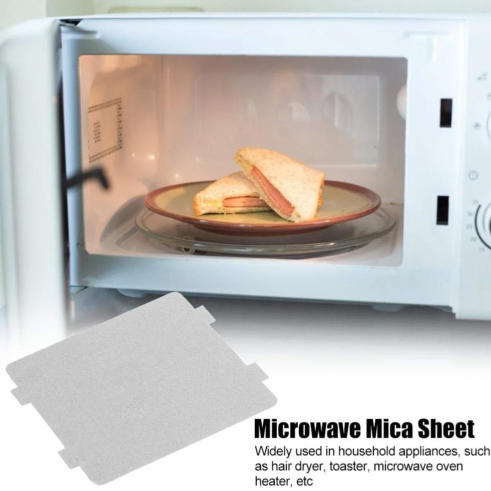 TOPINCN 10 Pezzi Coperchio Guida d'onda Forno a Microonde Foglio di Mica Ispessito Accessorio per Microonde 108x99mm