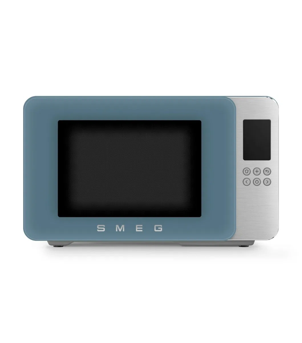 Smeg, Forno a Microonde con Grill MOC01SBMEU, 4 Funzioni e 18 Programmi Automatici, Tecnologia Inverter, Sistema di Chiusura Soft Close, Accessorio Griglia Incluso, 1900 W, Blu Tempesta Opaco