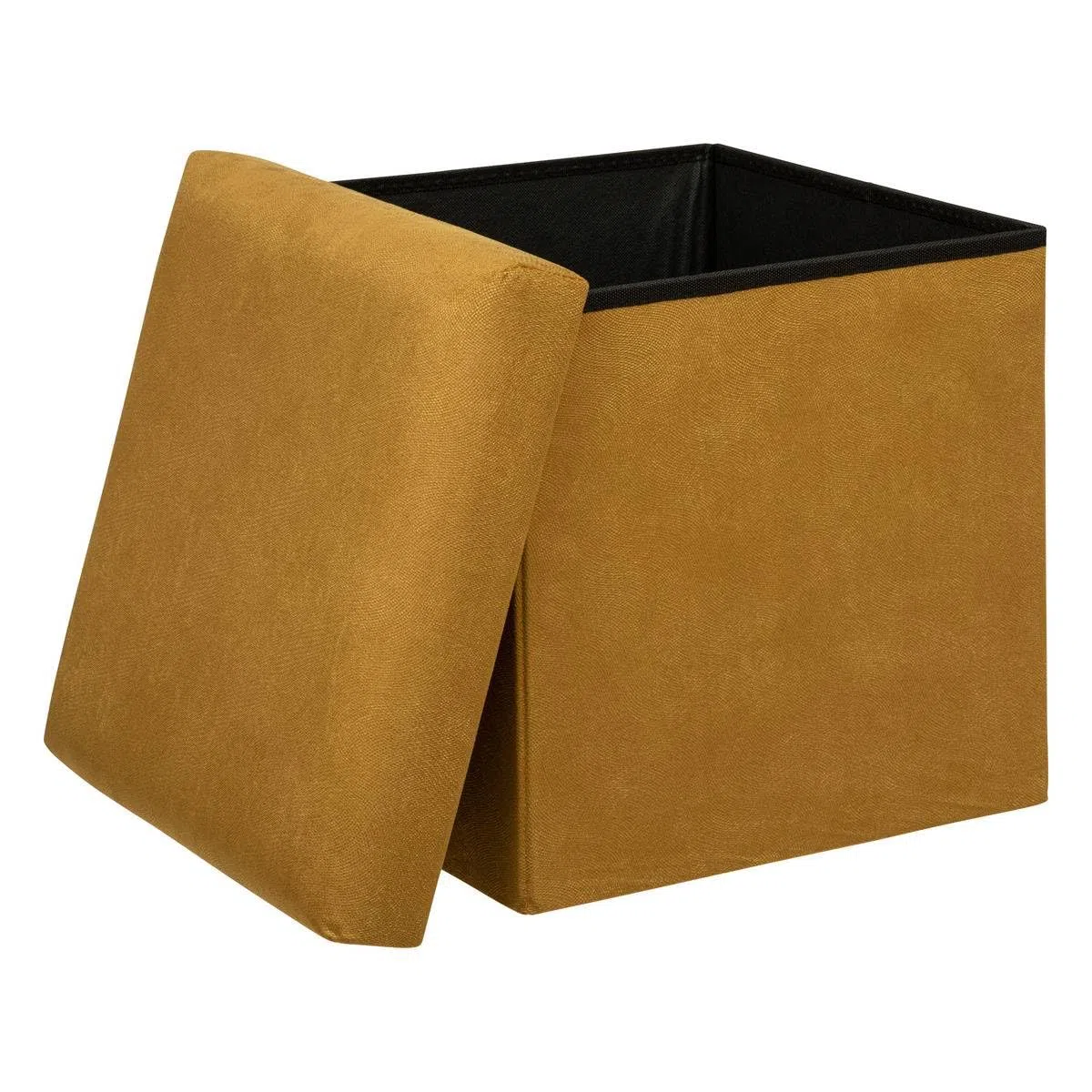 ATMOSPHERA CREATEUR D'INTERIEUR - Pouf Pieghevole in Velluto Lilou 38x38cm Giallo ocra