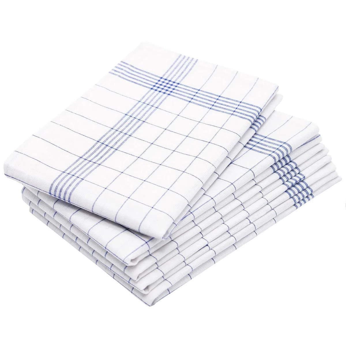 ZOLLNER 5 strofinacci, 50% cotone e 50% lino, 50x70 cm, blu