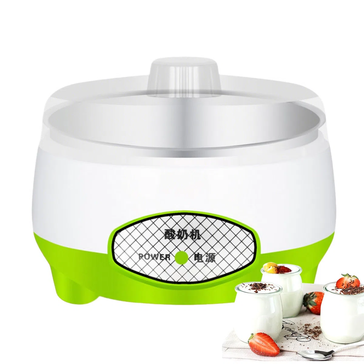 Yogurtiera con Controllo Temperatura - Yogurtiera Con Regolazione Temperatura,Elettrica Multifunzione 1.2L Silenziosa per Cucina con Fermenti Latte