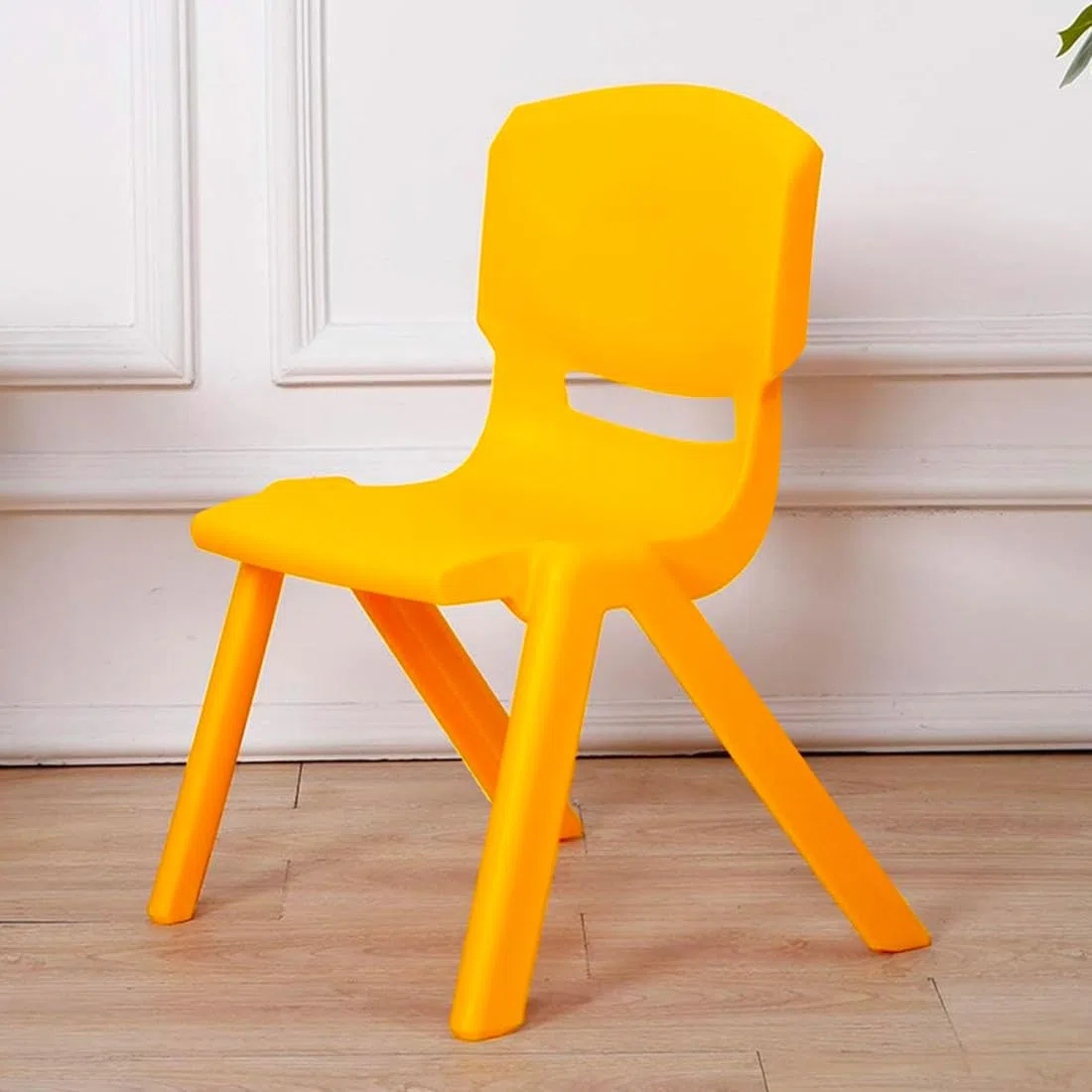 Mediawave Store - Sedia Colorata per Bambini 173710 in Plastica Modello Impilabile 26x30x50cm (Gialla)