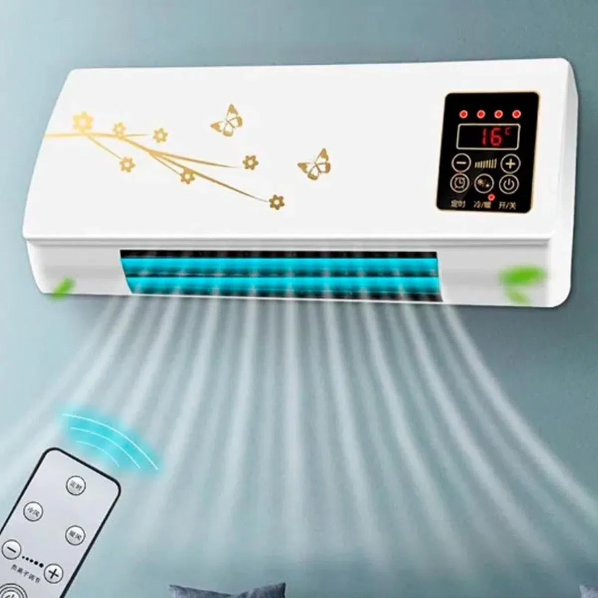 Condizionatore Da Parete, Climatizzatore Con Caldo/freddo E Timer, Termoventilatore A Parete, Raffreddatori D'aria Facilmente Controllabili, Per Camera Letto, Studio