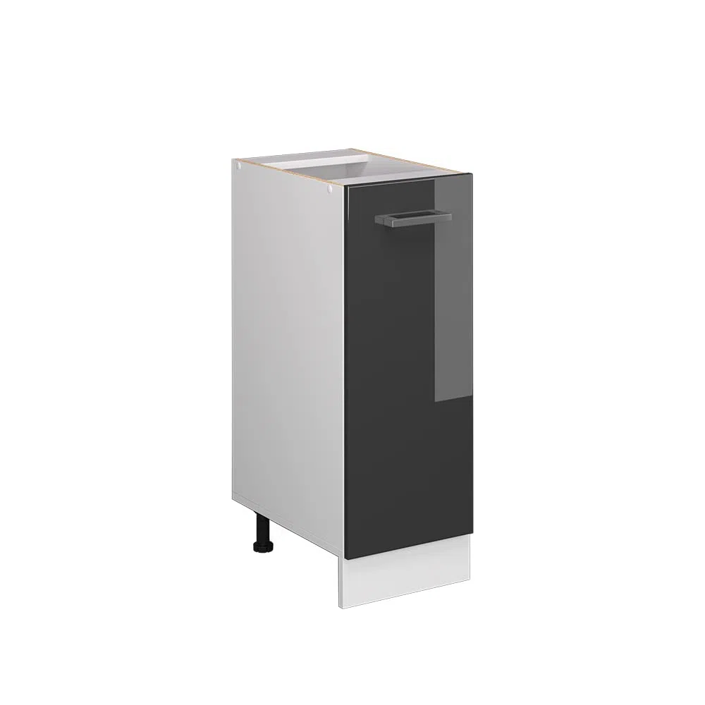 Vicco Armadio cucina dispensa alto R-Line, Antracite lucido, 30 cm senza piano di lavoro, per la libera combinazione all'interno di sistemi cucina modulari